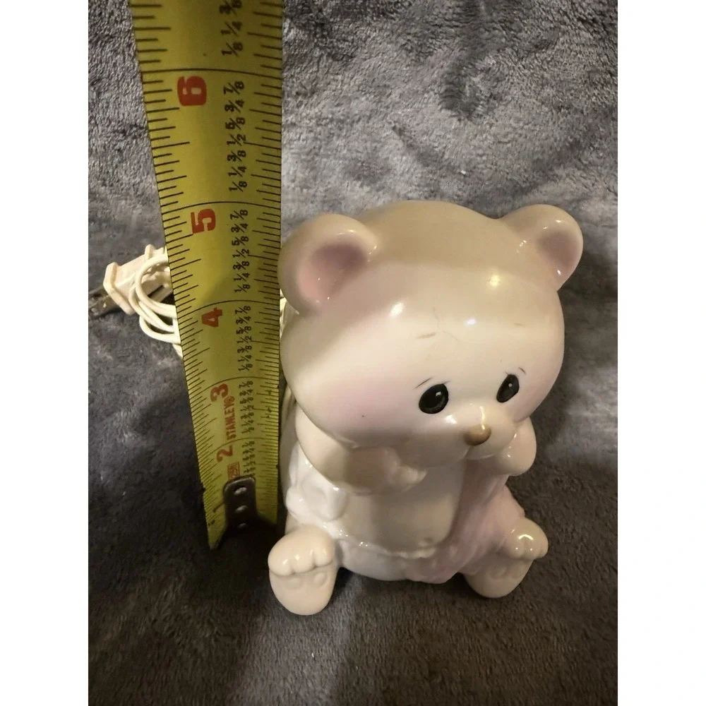 1985 Vintage Enesco Glass Bear Night Light Precious Moments Tested‎ And Works